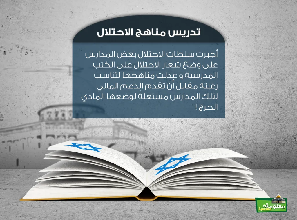 تدريس مناهج الاحتلال