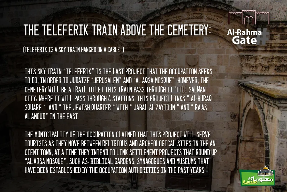 The Teleferik Train above the cemetery: (Teleferik is a sky train hanged on a cable )
