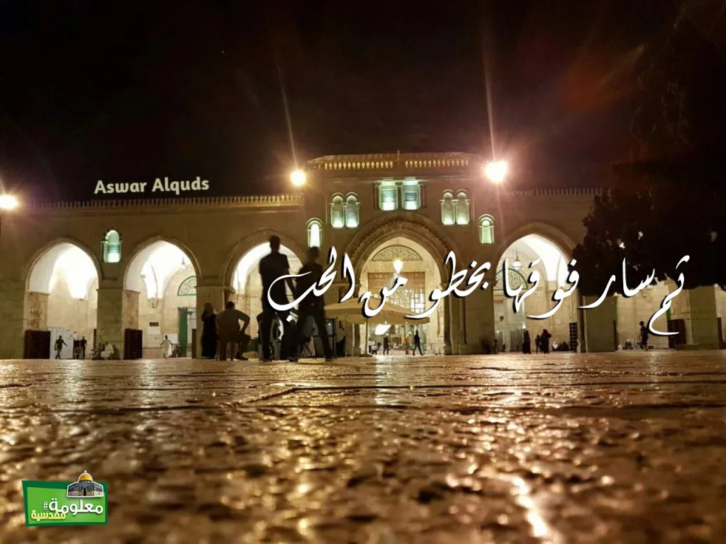 ثم سار فوقها بخطو من الحب